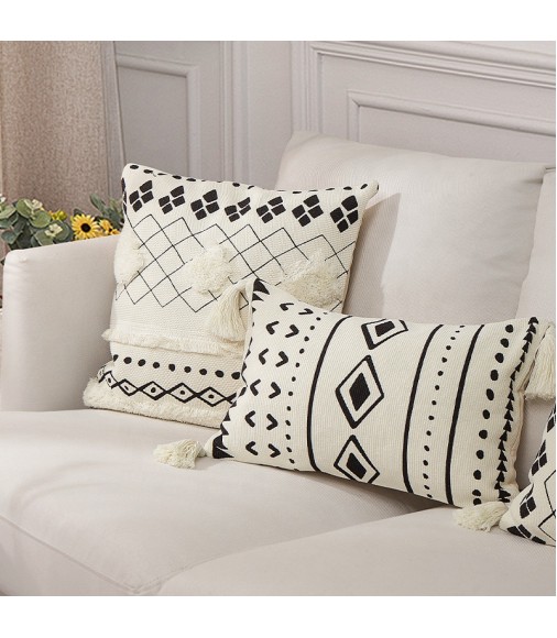 Hot Nordic Style Tufted Cushion Covers Home Decorative Printed Cheap Waist Boho Cushion Covers For Sofa Throw Pillow Covers 