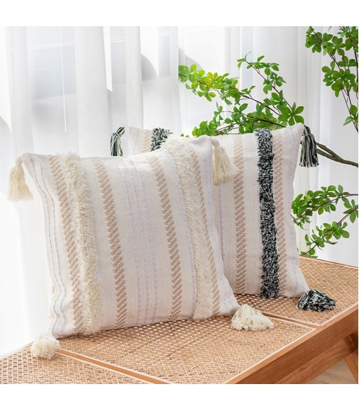 18x18 Wholesale Neutral Sofa Couch Home Decorative Cotton Handmade pillow cover