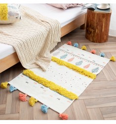 2022 New Christmas Boho Kids Room Decor Carpets And Rugs Children Colorful Custom Rug Cotton Animal Printed Tufted Area Rugs 