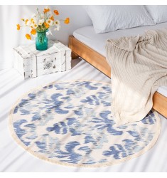 New Launching Home Decor Luxury Living Room Use Printed Floor Play Mats Cotton Thread Weaving Round Carpet Mat 