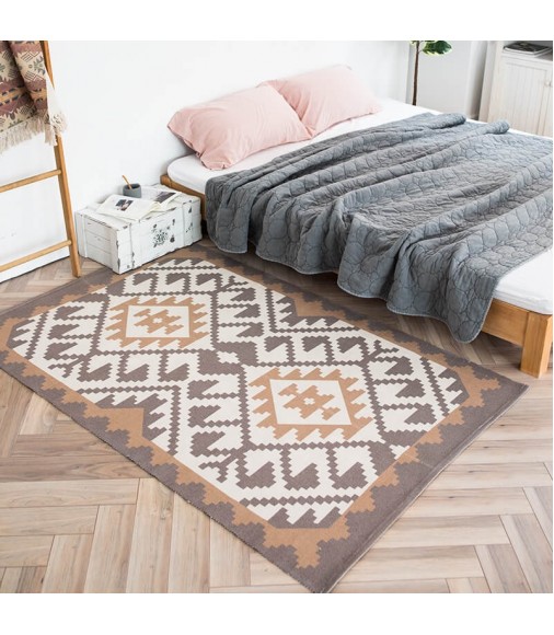 Nordic Floor Mat Wavy Pattern Tapestry Door Mats Living Room Decor Rugs Adult Modern Rectangle Washable Geometric 1pc/poly Bag 