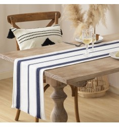 Wholesale Modern Cotton Stripe Table Runner For Home Decoration Runners With Fringe Table Decor All