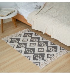 China Wholesale Turkey Modern Geometric Pattern Tufted Carpet Rug Design Home Decor Custom Cotton Woven Bedroom Car Floor Mats 