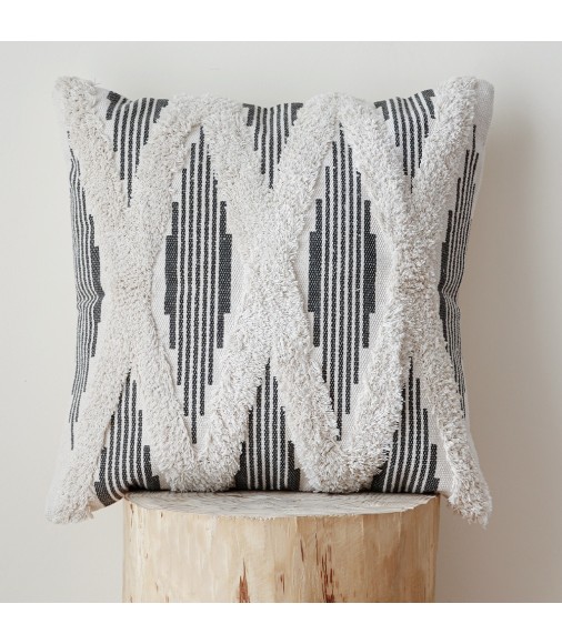 Wholesale Bohemian Living Room Decorative Printed Tufted Fur Felling Home Decor Sofa Couch Luxury Boho Cushion Pillow Cover 