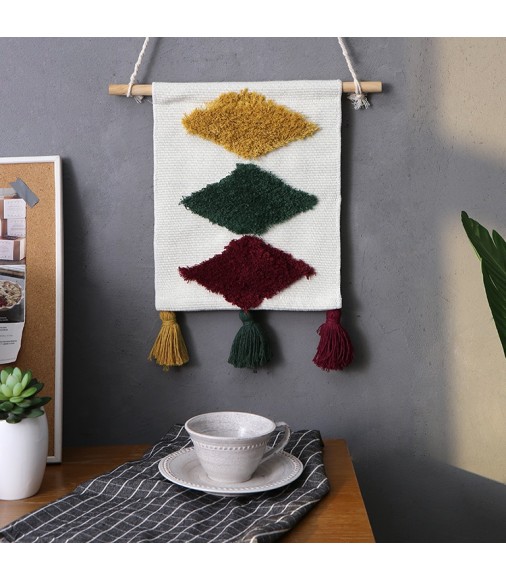 2022 New Arrivals Christmas Boho Farmhouse Colorful Wall Tapestry Kids Room Decor Cotton Woven Custom Tapestry Wall Hanging 