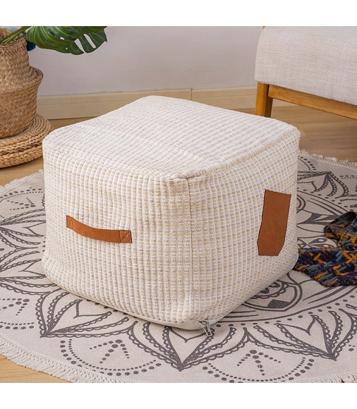 2022 New Top Quality Moroccan Pouf Modern Pouf Stool Ottoman Outdoor Bohemian Woven Poufs For The Living Room Decoration 