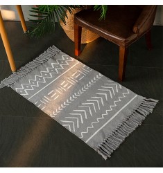 Hot Selling 2&#39;x3&#39; Cotton Woven Printed Indian Rug Tassels Rug Washable Decorative Doormat Hand Woven Infringe Rugs And Carpets 