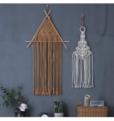 New Bohemia Style Wall Decor Customized Boho Home Decor Cotton Rope Handmade Woven Macrame Wall Art Hanging 