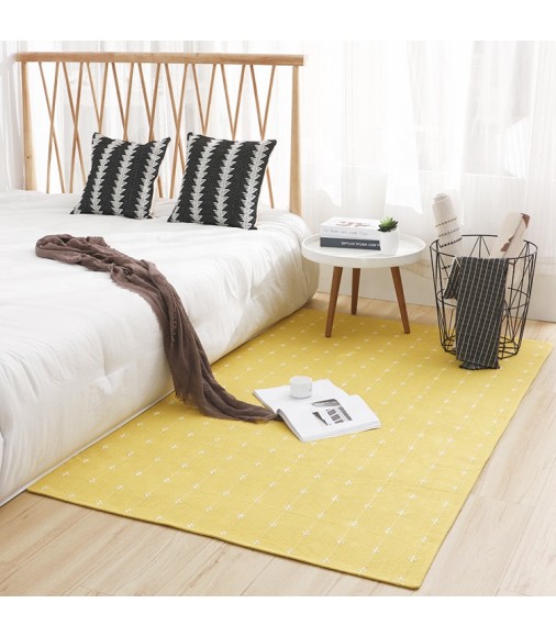 Cotton Area Rug Machine Washable Reversible Indoor Hand Woven Cotton Area Rugs For Living Room,Bedroom,Laundry Room 