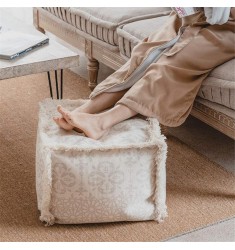Amazon Hot Selling Boho Nordic Moroccan Outdoor Pouf Chair Ottoman For Living Room Foot Relax Foot Stool Pouf Stool Ottoman 