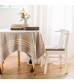 MOCOFO Cotton Linen Tablecloth - Striped Rectangle Table Cover for Kitchen Dining