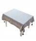 MOCOFO Cotton Linen Tablecloth - Striped Rectangle Table Cover for Kitchen Dining