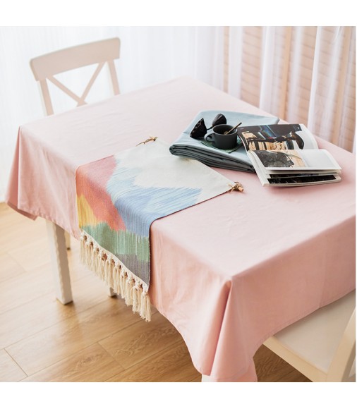 MOCOFO Solid Color Tablecloth - Soft Rectangle Table Cover for Dining Kitchen