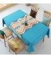 MOCOFO Scalloped Edge Tablecloth - Solid Color Rectangle Table Cover for Dining