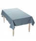 MOCOFO Scalloped Edge Tablecloth - Solid Color Rectangle Table Cover for Dining