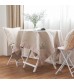MOCOFO Embroidered Round Tablecloth - Floral Design Table Cover for Dining