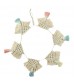 MOCOFO Boho Macrame Garland Wall Hanging Banner with Colorful Tassels - Handmade Woven Cotton Rope Decoration for Nursery, Party, Home Decor