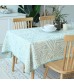 MOCOFO Modern Blue & White Geometric Triangle Tablecloth - Stylish Table Cover for Dining & Kitchen