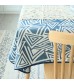 MOCOFO Modern Blue & White Geometric Triangle Tablecloth - Stylish Table Cover for Dining & Kitchen