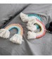 MOCOFO Handmade Rainbow Wall Hanging Decor - Boho Woven Cotton Rope Nursery Decoration for Baby Room, Kids Room, Party, Home