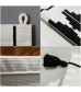 MOCOFO Geometric Print Wall Hanging Tapestry - Modern Black and White Woven Art Decor with Tassels for Living Room, Bedroom, Office