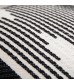 MOCOFO Black and White Geometric Lumbar Pillow Cover - Modern Decorative Cushion with Tassels