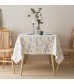 MOCOFO Floral Print Tablecloth - Elegant Botanical Pattern Table Cover for Dining & Kitchen Decor