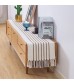 MOCOFO Modern Farmhouse Table Runner - Embroidered Linen Blend Runner with Tassels for Dining Table Decor