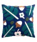 MOCOFO Embroidered Cushion Cover, Floral Pillow Case, 45x45cm, Modern Home Decor