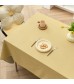 MOCOFO Solid Cream White Tablecloth - Elegant Plain Table Cover for Dining & Minimalist Decor