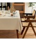 MOCOFO Solid Cream White Tablecloth - Elegant Plain Table Cover for Dining & Minimalist Decor