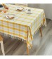 MOCOFO Rustic Brown & White Gingham Tablecloth with Tassels - Farmhouse Check Table Cover for Dining