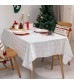 MOCOFO Elegant Damask Tablecloth - White Jacquard Table Cover for Dining, Kitchen, Parties - Durable & Stylish