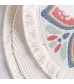 MOCOFO Round Bohemian Placemat with Fringe - Colorful Woven Table Mat