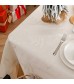 MOCOFO Floral Jacquard Tablecloth - Elegant Cream White Table Cover for Dining, Kitchen & Special Occasions