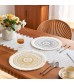 MOCOFO Round Woven Placemat with Tassels - Boho Dining Table Decor
