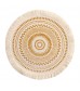 MOCOFO Round Woven Placemat with Tassels - Boho Dining Table Decor