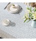 MOCOFO Geometric Pattern Tablecloth with Green Border - Stylish Table Cover for Dining & Kitchen