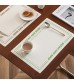 MOCOFO Round Woven Placemat - Beige with Embroidered Edge - Table Decor