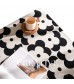 MOCOFO Bold Floral Tablecloth - Black and White Flower Pattern Table Cover for Dining & Kitchen