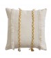 MOCOFO Textured Braided Throw Pillow Cover - Off-White Boho Decorative Cushion Cover for Home