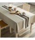 MOCOFO Striped Table Runner - Modern Farmhouse Linen Blend Runner for Dining Table Decor