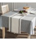 MOCOFO Striped Table Runner - Modern Farmhouse Linen Blend Runner for Dining Table Decor
