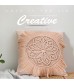 MOCOFO Macrame Throw Pillow Cover, Boho Decorative Cushion Sham with Fringe Accents