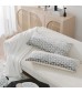 MOCOFO Handwoven Striped Lumbar Pillow - Off-White Decorative Oblong Cushion for Sofa and Bed