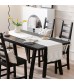 MOCOFO Textured Farmhouse Table Runner - Cream White Woven Runner with Tassels for Dining Decor