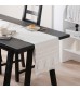 MOCOFO Textured Farmhouse Table Runner - Cream White Woven Runner with Tassels for Dining Decor