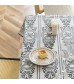 MOCOFO Black and White Damask Tablecloth - Elegant Patterned Table Cover for Dining & Special Occasions