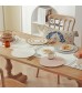 MOCOFO Round Braided Placemat - White Cotton Table Mat - Dining Decor
