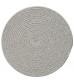MOCOFO Round Braided Placemat - White Cotton Table Mat - Dining Decor